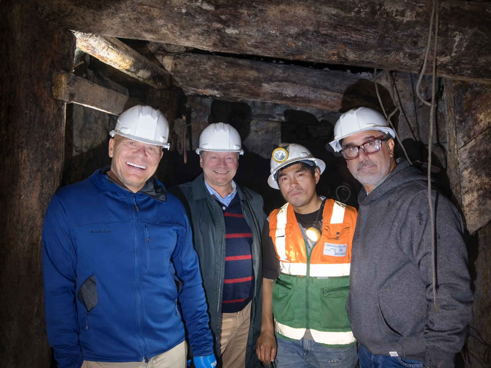 Executive team conducting an on-site mine inspection